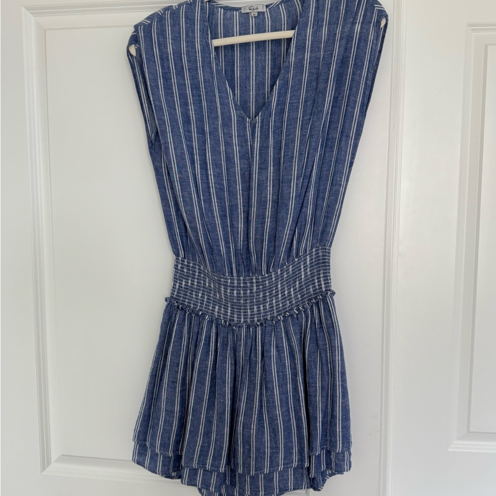 Rails Blue and White Striped dress